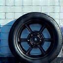 Illustration showing shiny car tires